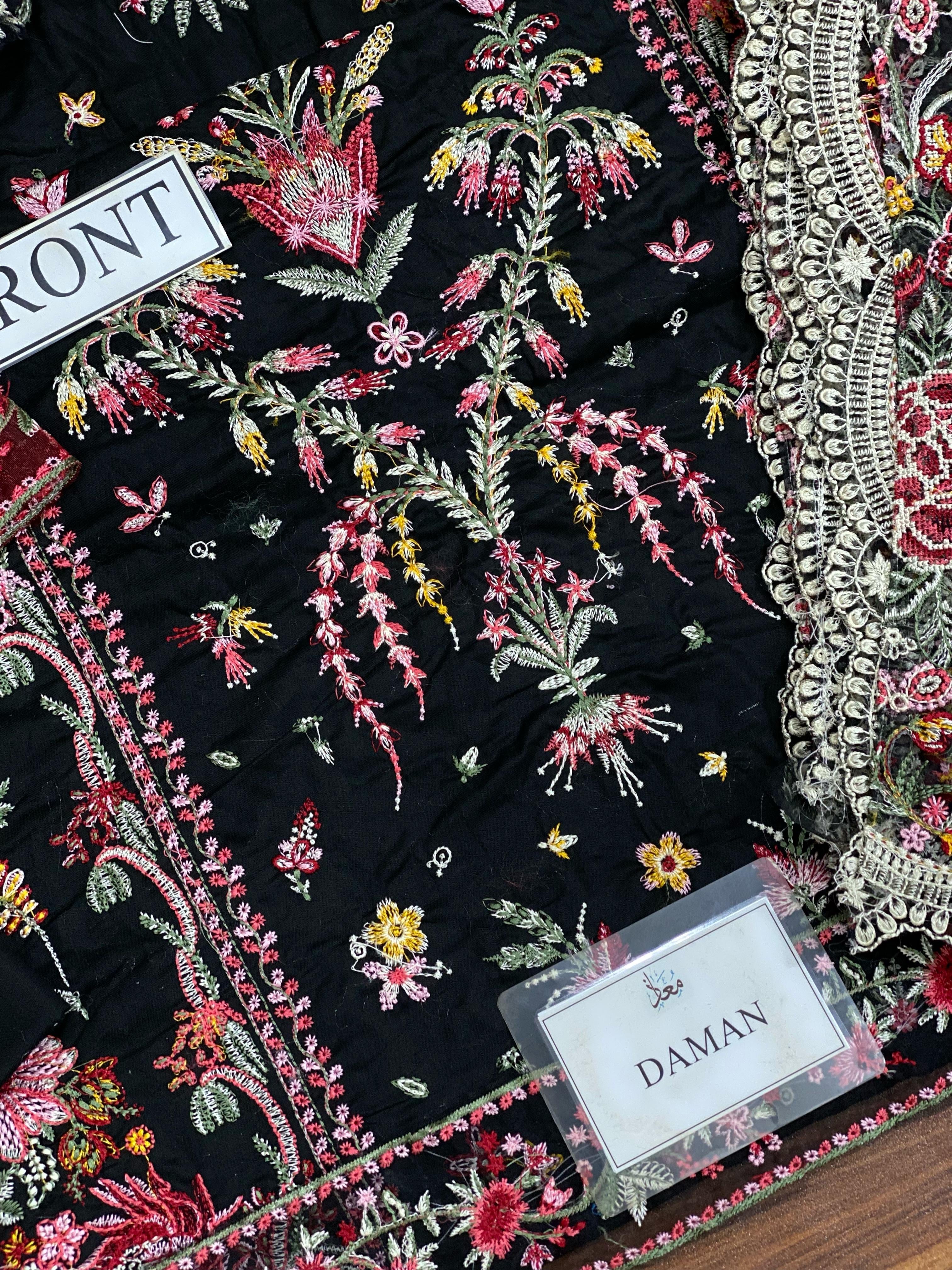 QALMAKAR Sahil unstitched black luxury lawn collection 2025