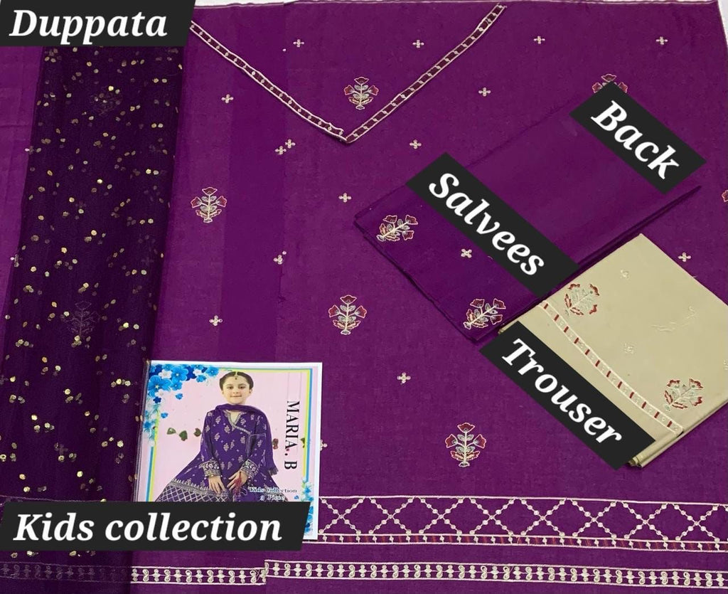 Maria .B (Unstitched) 3 piece kids collections 5-10 years