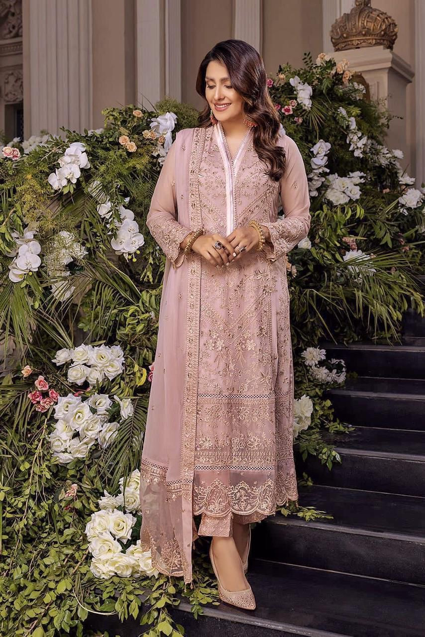 AZURE Chiffon Embroidered Luxury (Unstitched)