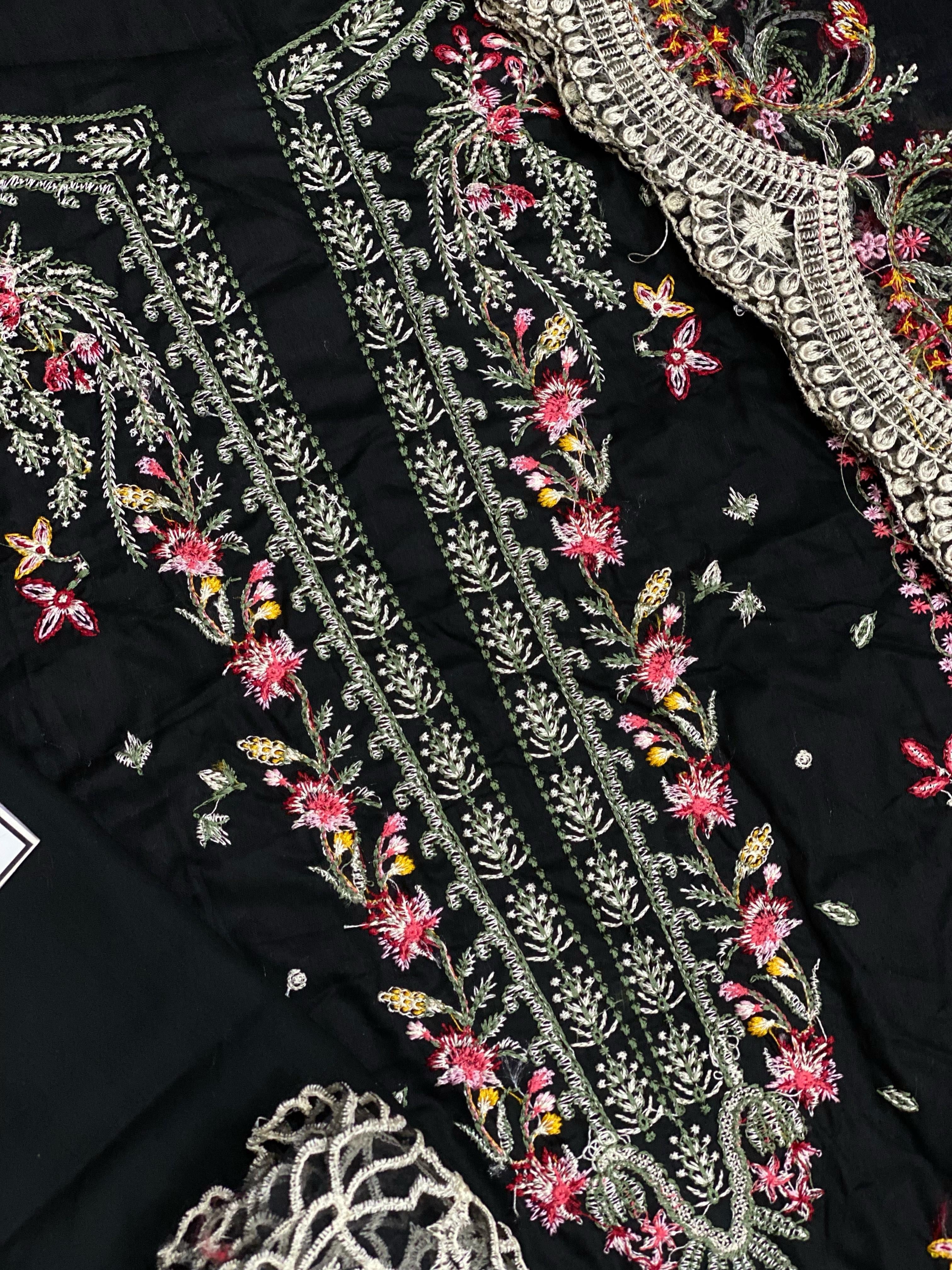 QALMAKAR Sahil unstitched black luxury lawn collection 2025