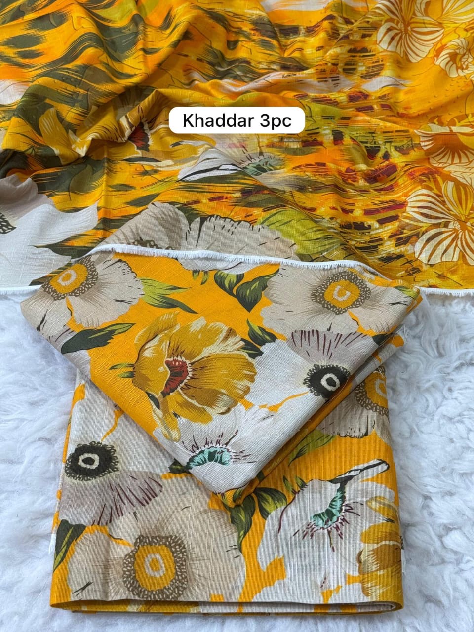 Bin Saeed Printed Khaddar 3-Piece Suit – Winter Collection (unstitched)