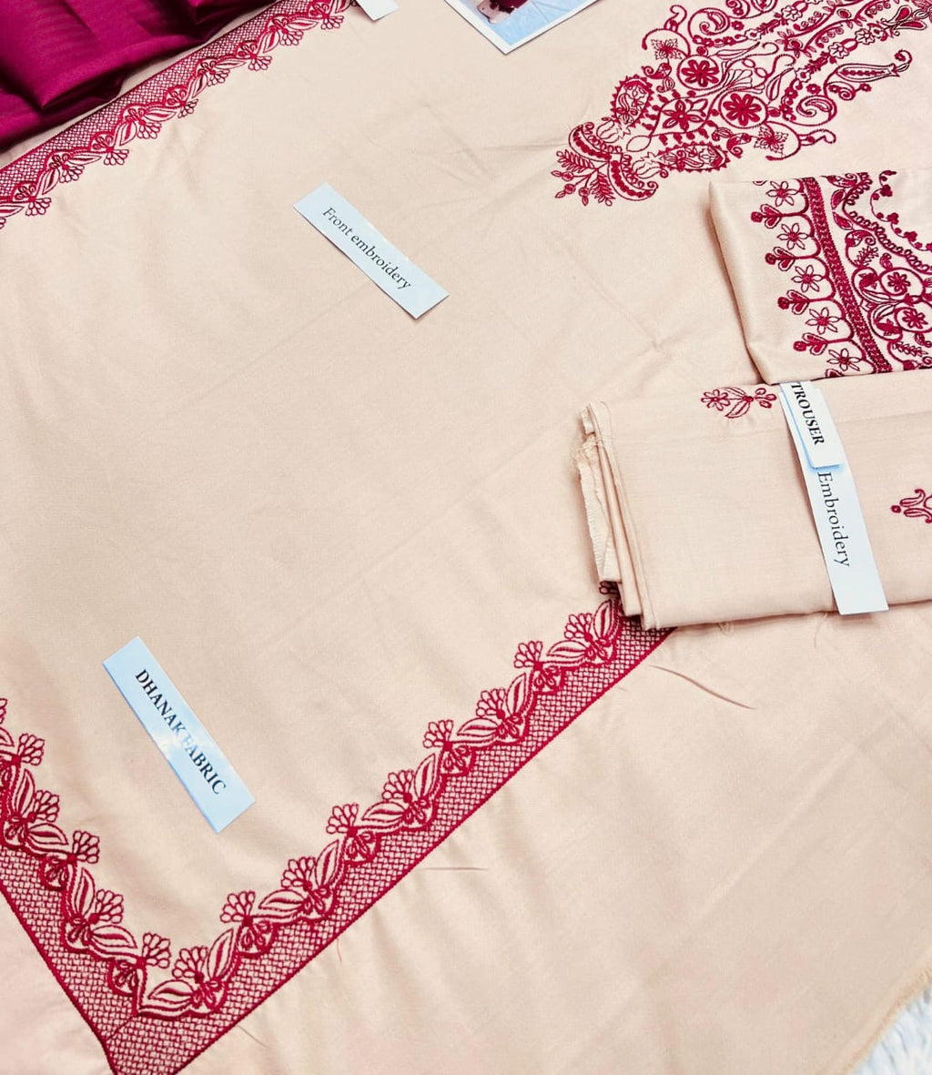 KHAADI PREMIUM DHANAK 3pc unstitched suit