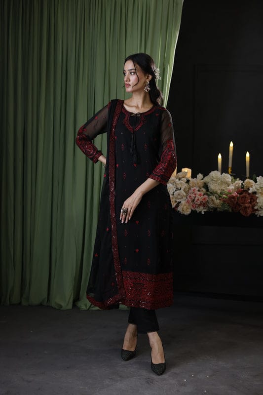 Baroque Unstitched Replica Chiffon Suit with Malai Trouser (unstitched)