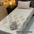 Gul Ahmed 100% pure cotton Bed Sheets - 2 Piece