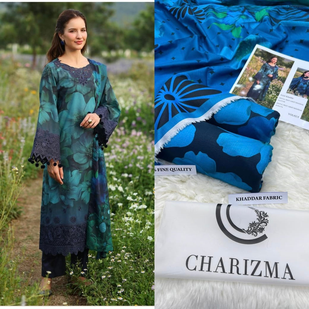 Charizma Airjet Khaddar Digital Print 3pc Winter Collection (unstitched)