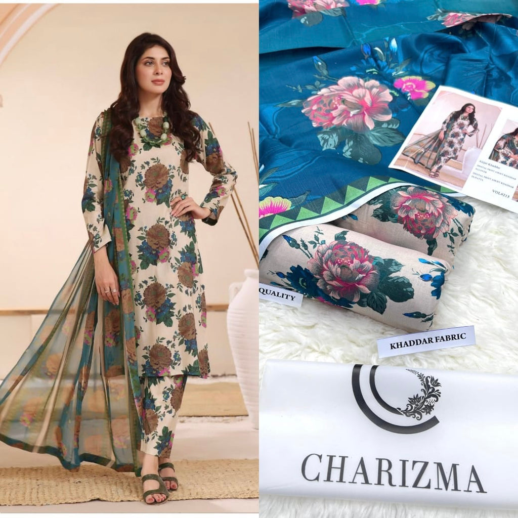 Charizma Airjet Khaddar Digital Print 3pc Winter Collection (unstitched)