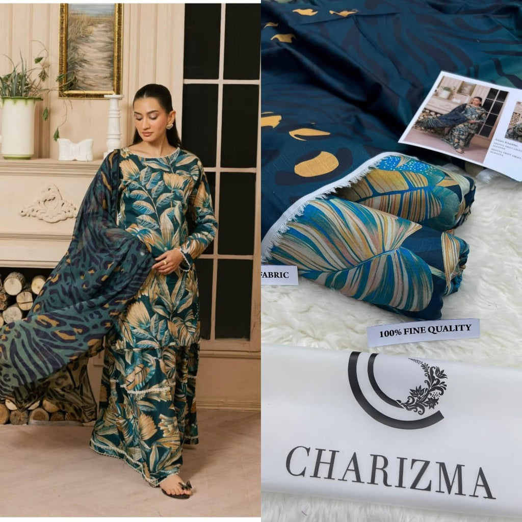 Charizma Airjet Khaddar Digital Print 3pc Winter Collection (unstitched)