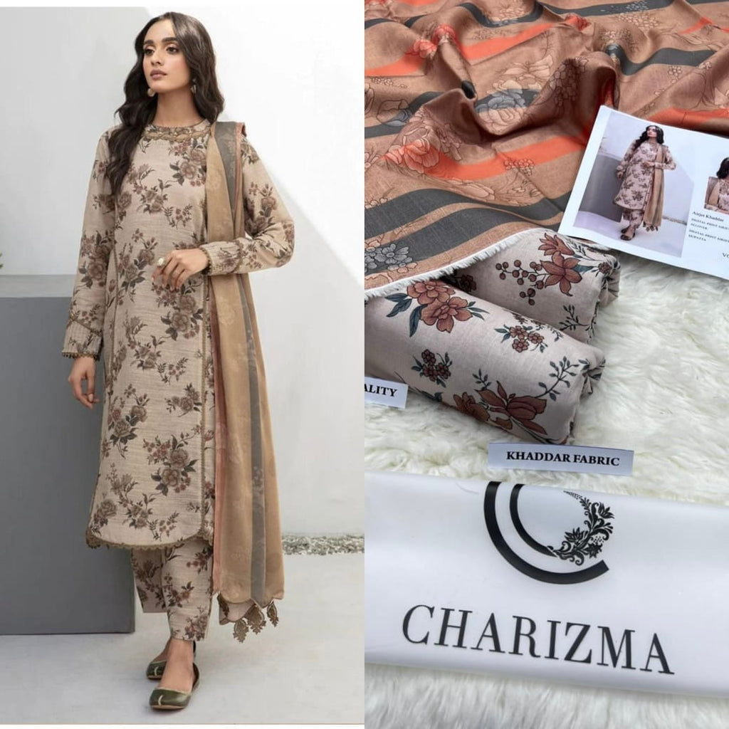 Charizma Airjet Khaddar Digital Print 3pc Winter Collection (unstitched)