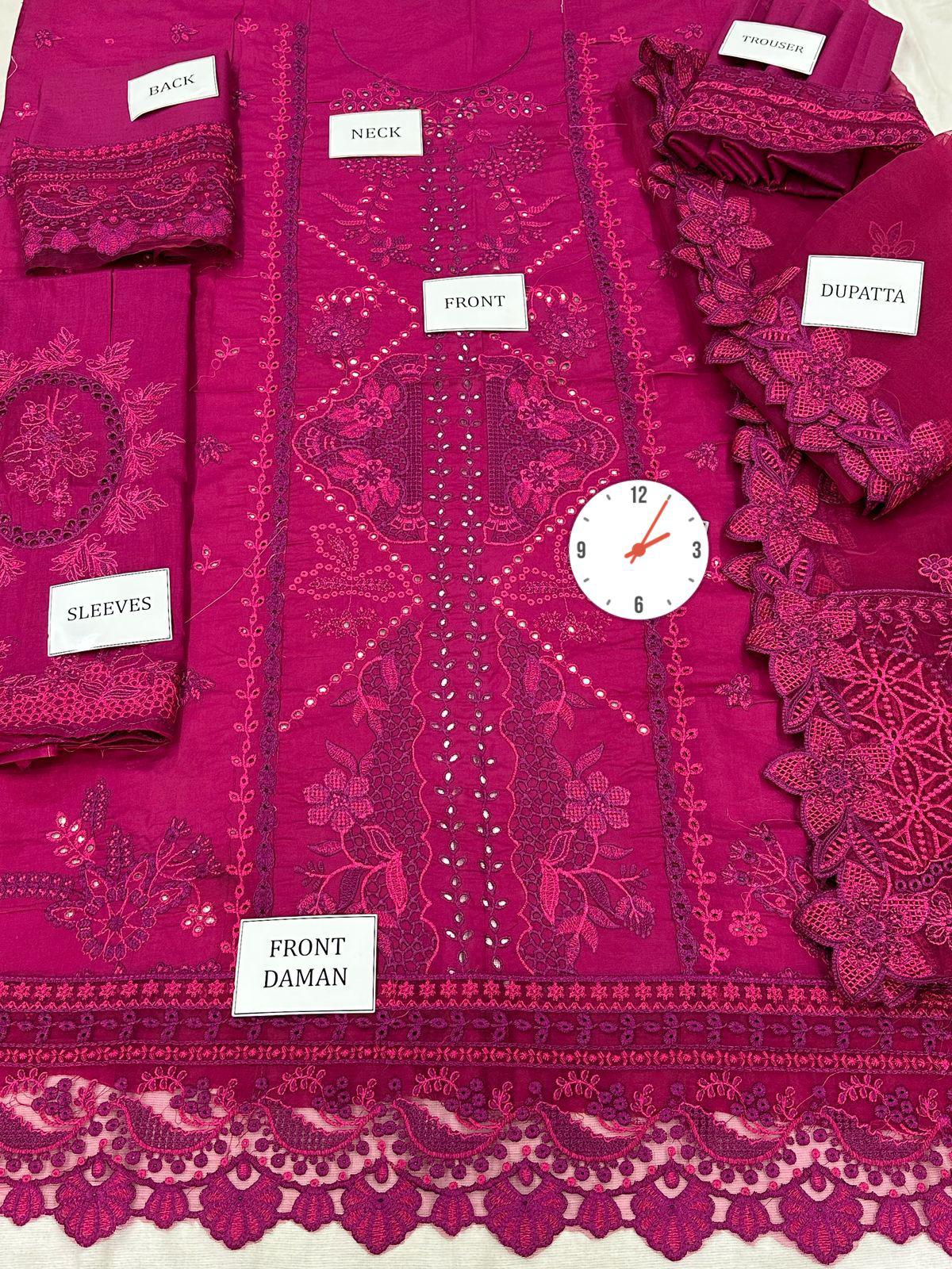 Qalmakar (unstitched) 3 piece lawn suit