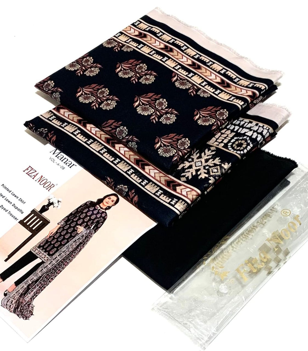 FIZA NOOR lawn 3-piece unstitched Suit