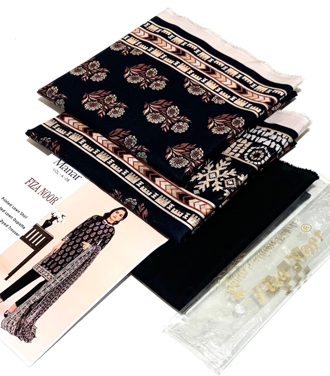 FIZA NOOR lawn 3-piece unstitched Suit