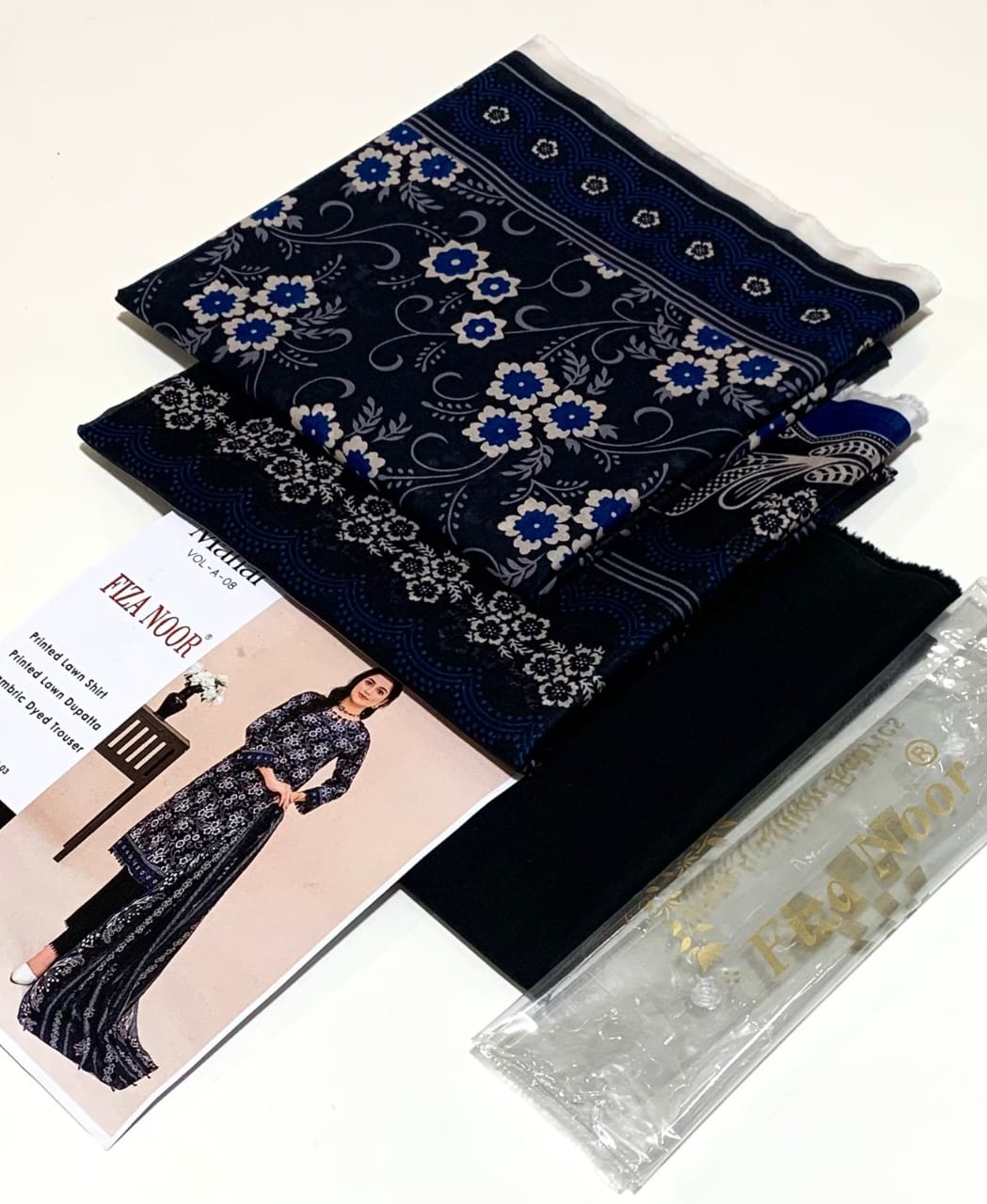 FIZA NOOR lawn 3-piece unstitched Suit