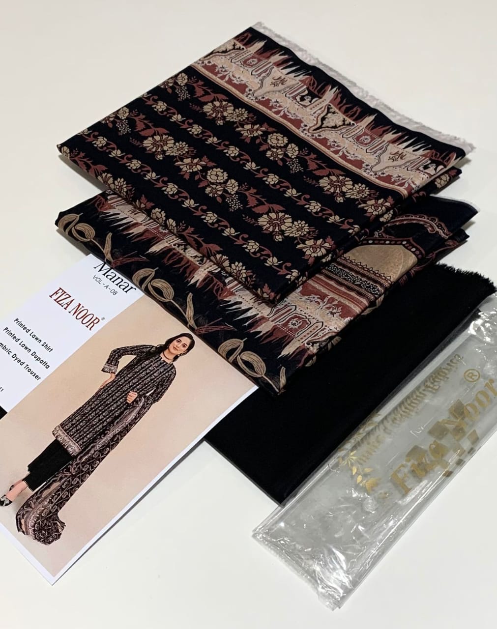 FIZA NOOR lawn 3-piece unstitched Suit