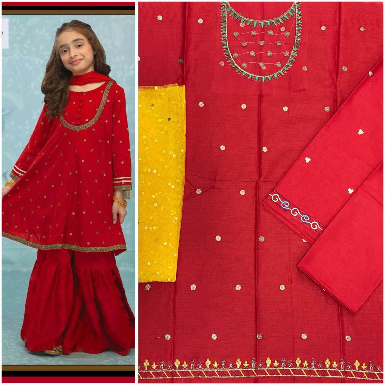 Maria B Kids 3-Piece Lawn Suit (Unstitched) New Edition