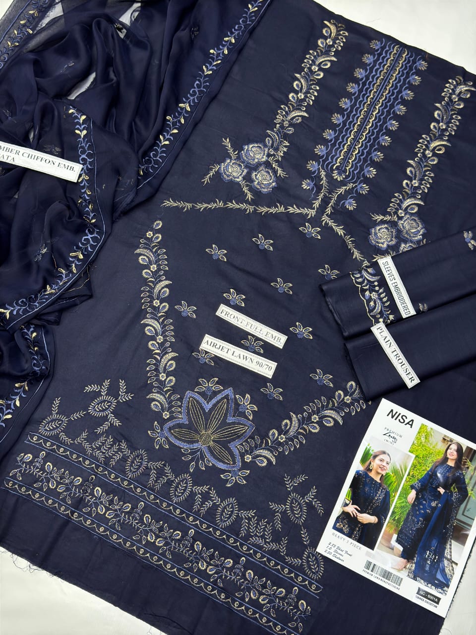 NISA Heavy Embroided (unstitched) Summer 2025