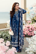 Qalmakar Ware by Hania Amir Unstitched Suit Blue