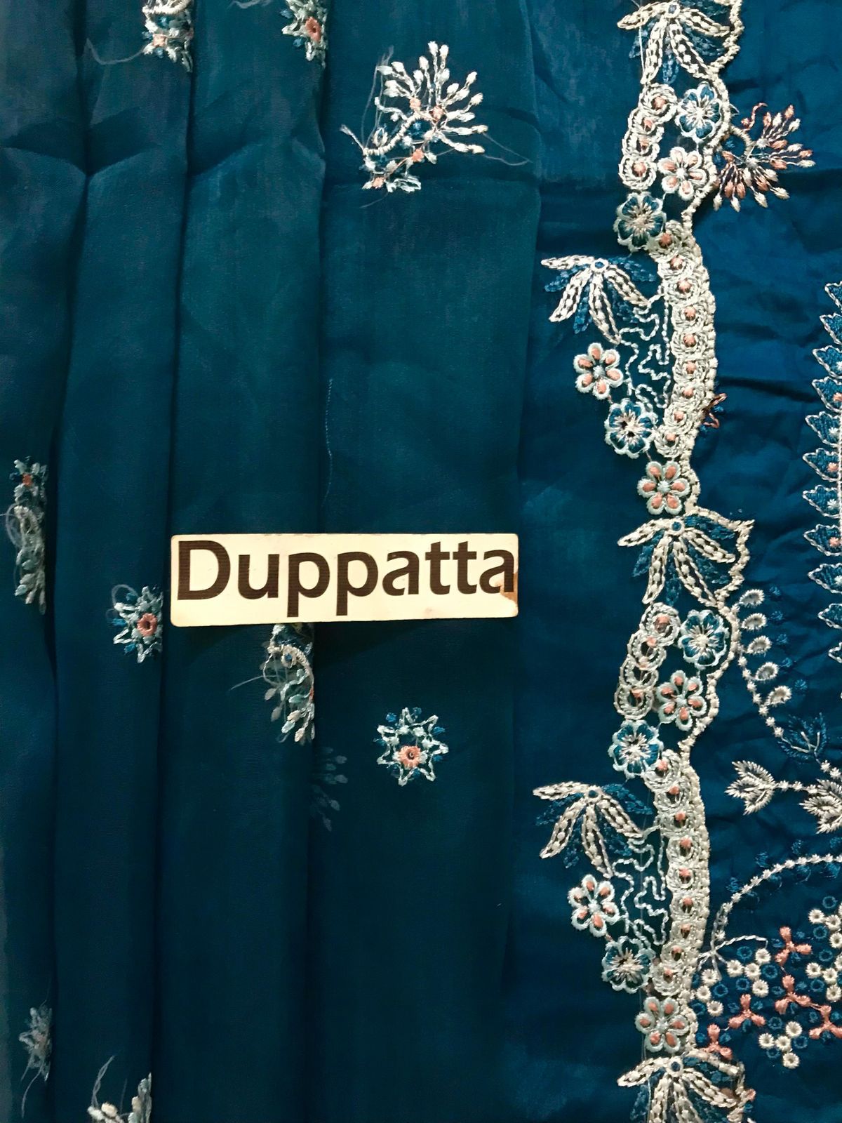 Qalmakar Ware by Hania Amir Unstitched Suit Blue