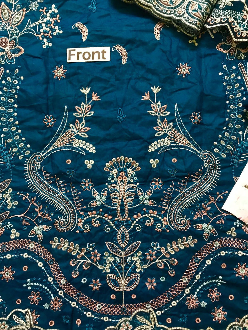 Qalmakar Ware by Hania Amir Unstitched Suit Blue