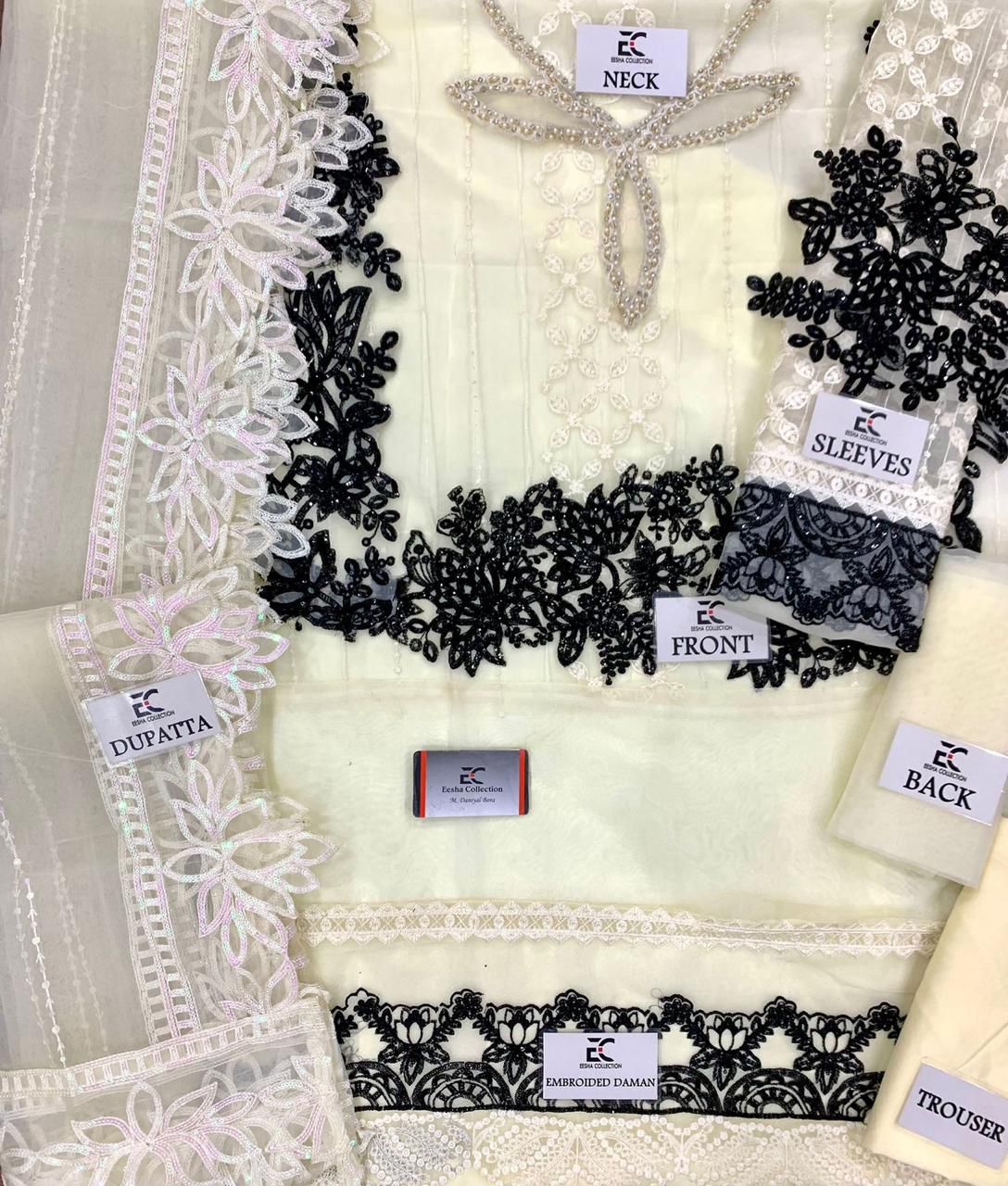 Maria B Organza Fully Embroidered with 4 side cutwork