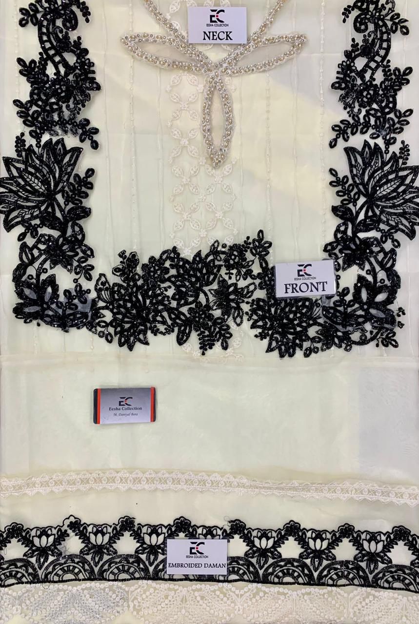 Maria B Organza Fully Embroidered with 4 side cutwork
