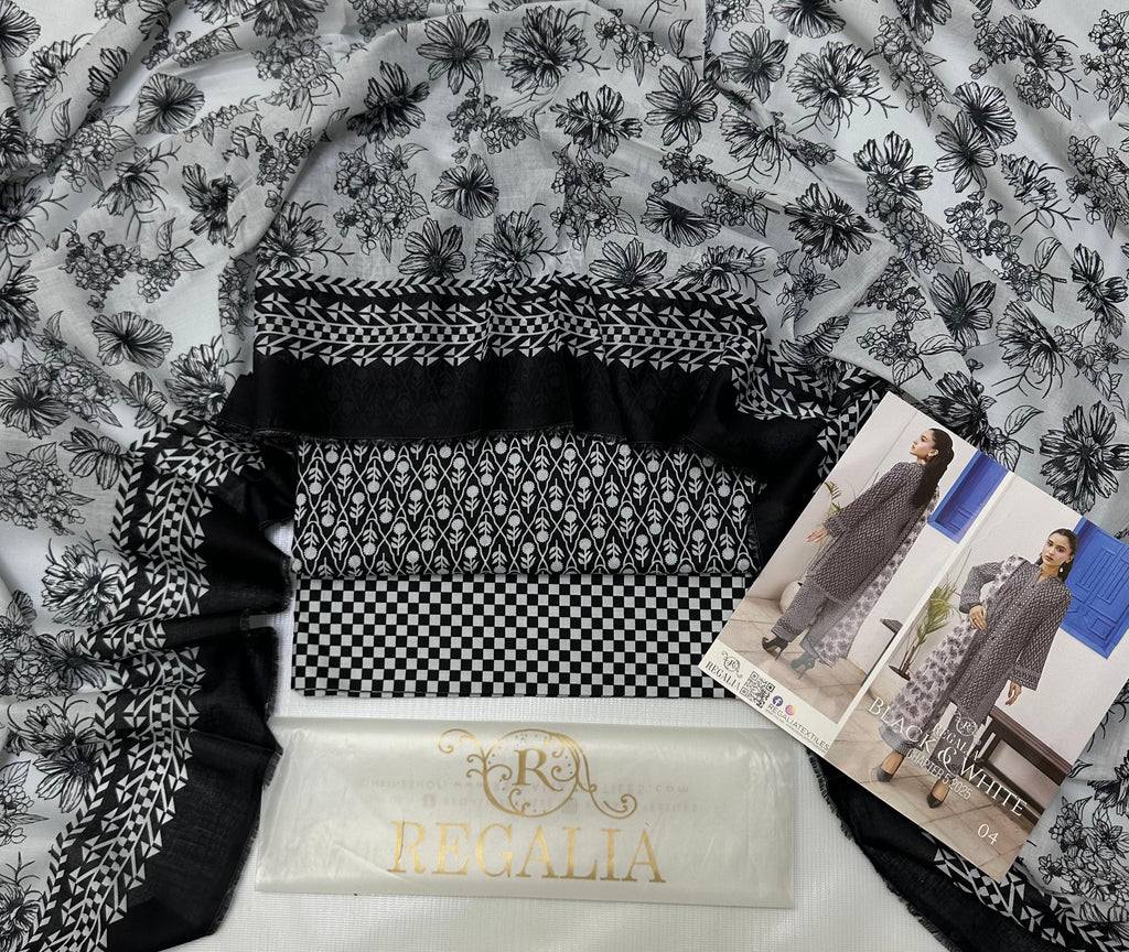REGILIA TEXTILE special black and white (unstitched)