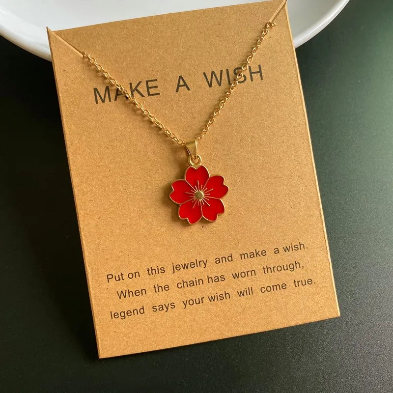 Korean Flower Pendant Choker