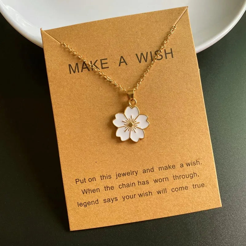 Korean Flower Pendant Choker