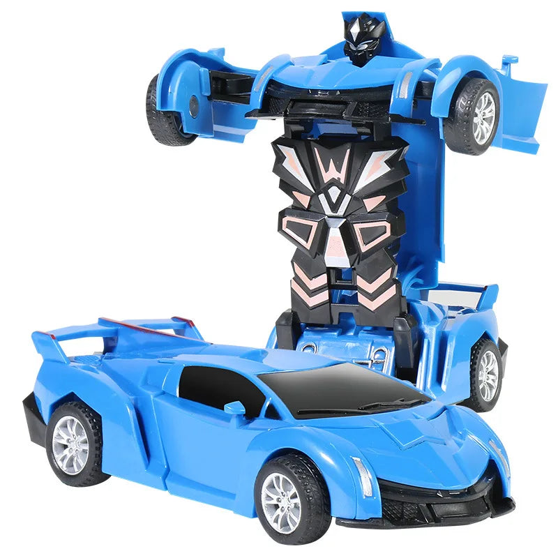 Transforming Inertia Car Toy – One-Button Collision Robot Vehicle