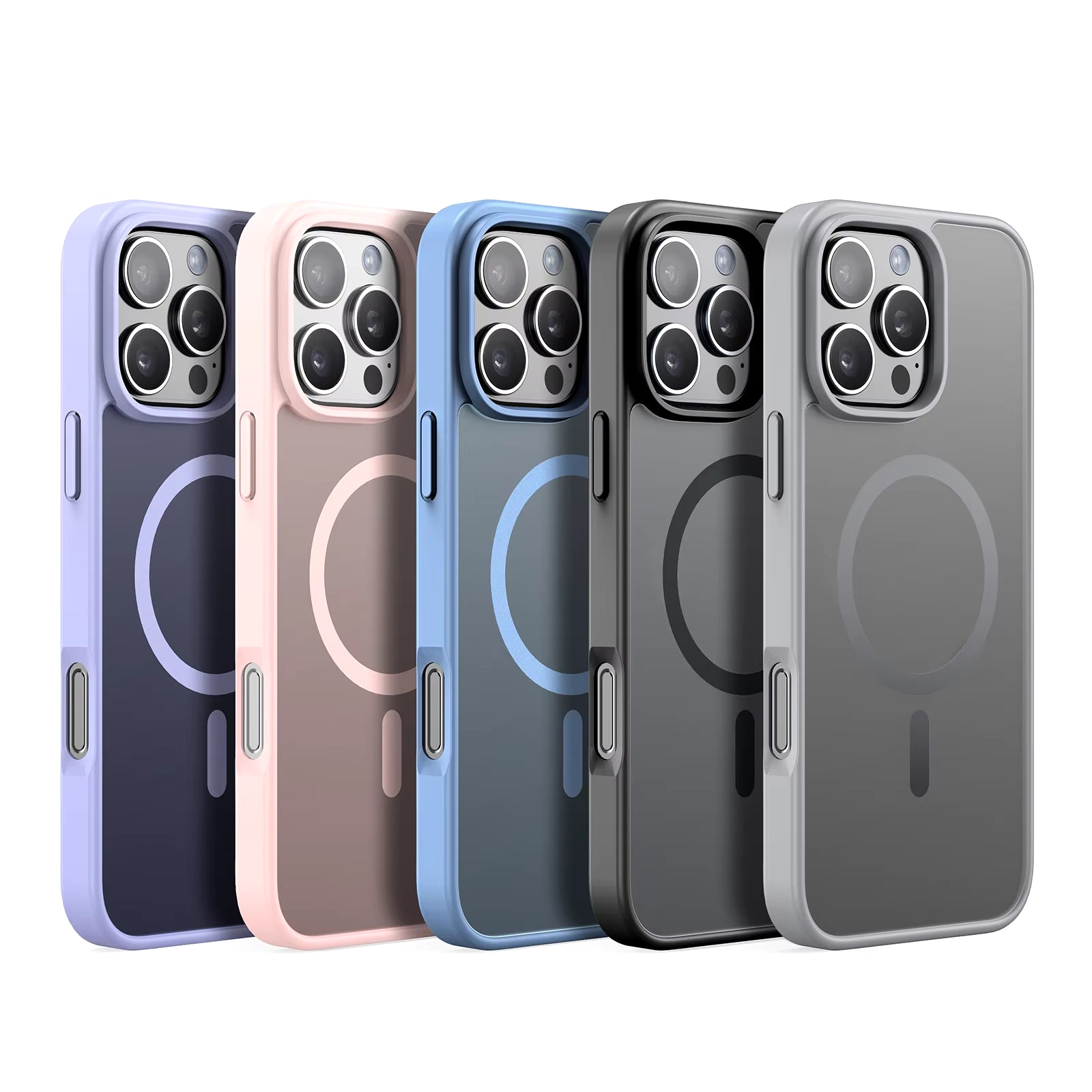 Multi-Color Magnetic Case with MagSafe for iPhone 16 Pro Max / 16 Pro / 16 Plus / 15