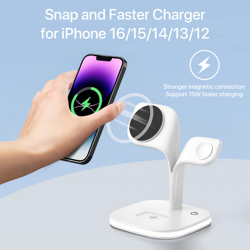 5-In-1 Magnetic  Wireless Desktop Fast Charging Station for Multiple Devices