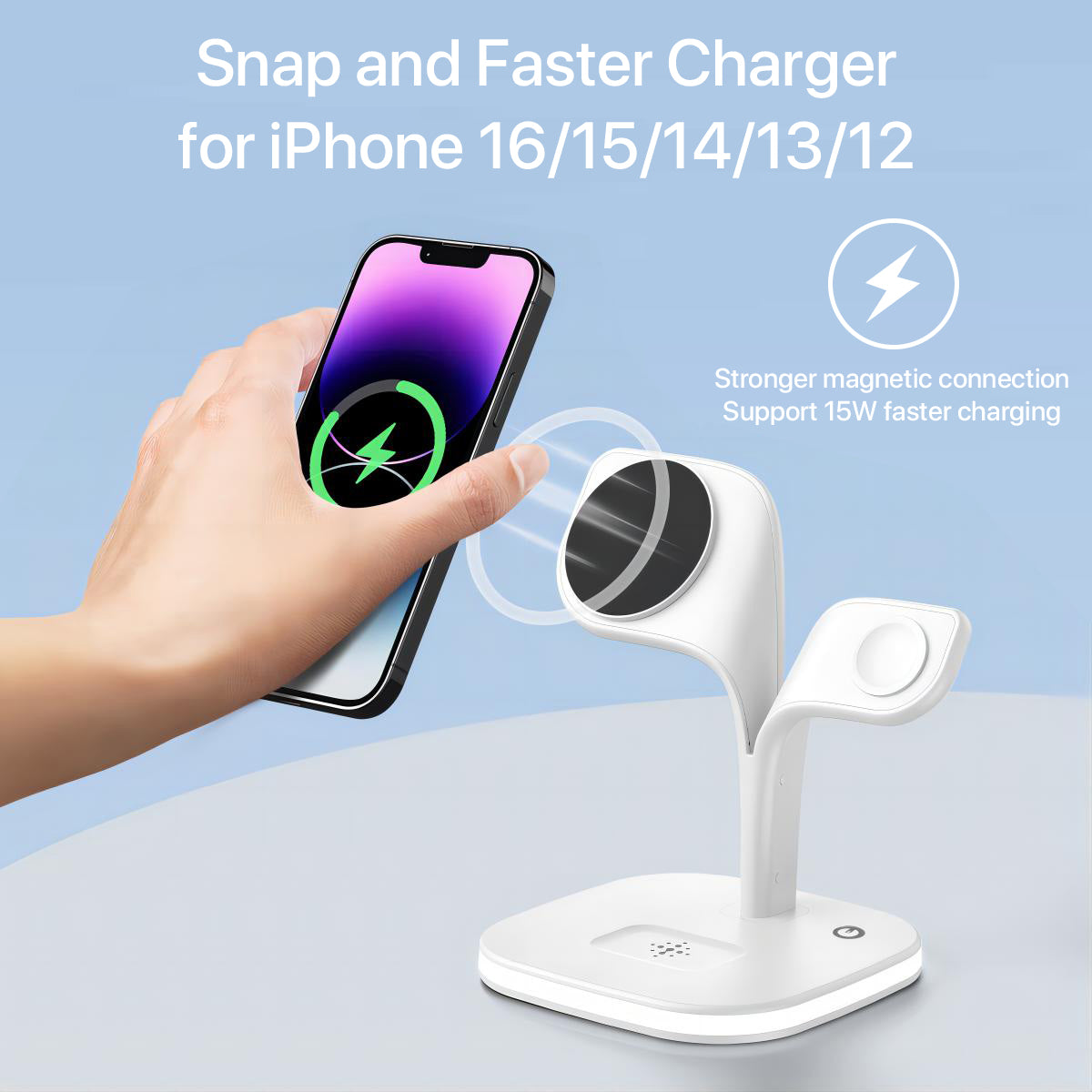 5-In-1 Magnetic  Wireless Desktop Fast Charging Station for Multiple Devices