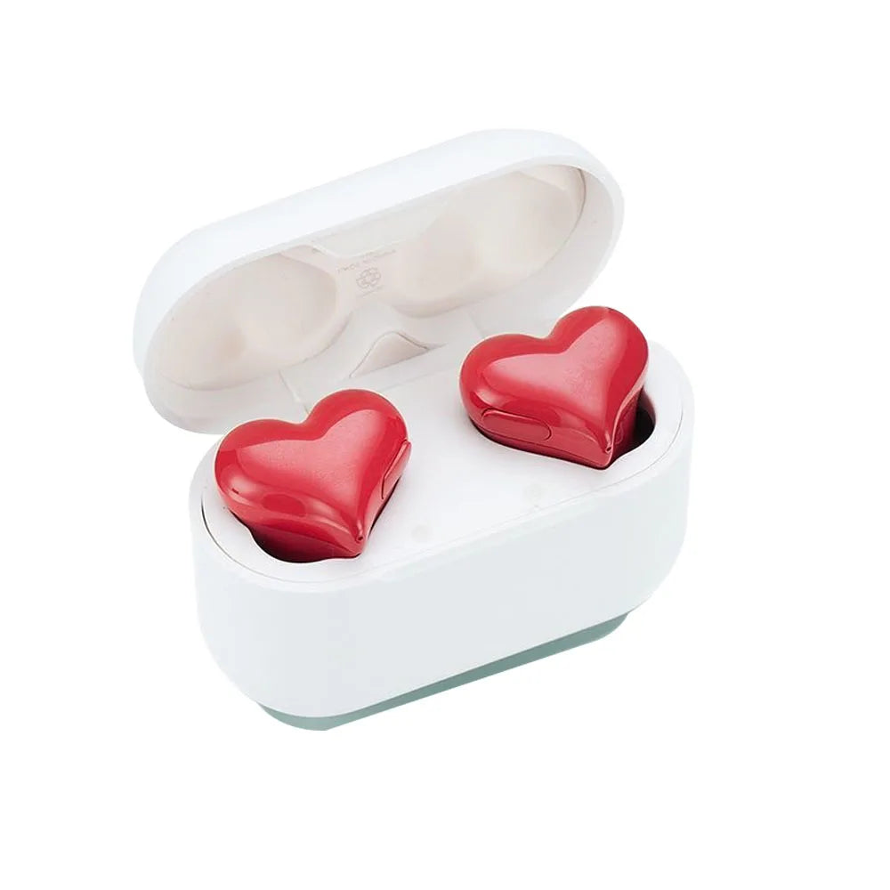 Heart-Shaped Wireless Bluetooth Earbuds – Cute Gift for Girls & Women | High-Quality Stereo Sound, Type-C Charging, 6-7 Hour Battery Life