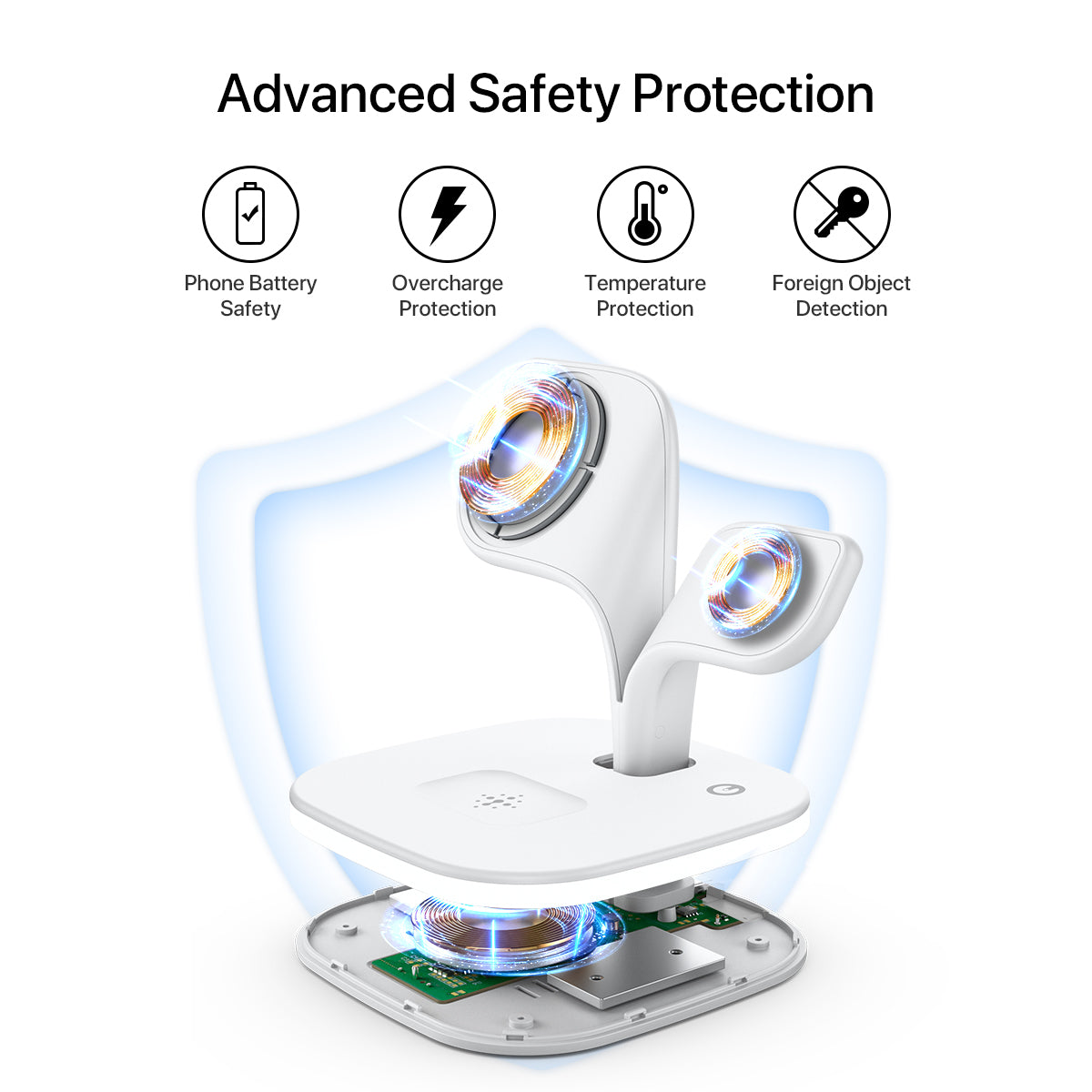 5-In-1 Magnetic  Wireless Desktop Fast Charging Station for Multiple Devices