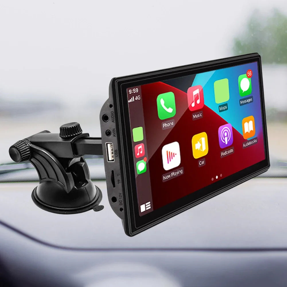 HD Display Car Radio with Carplay and Android Auto, Bluetooth Compatibility, Intelligent System, WiFi, FM Radio, and Reversing Camera