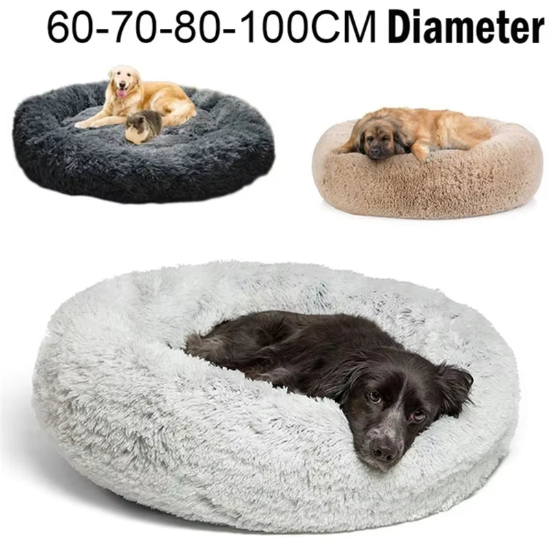 Super Soft Plush Pet Bed – Round Cushion for Cats & Dogs