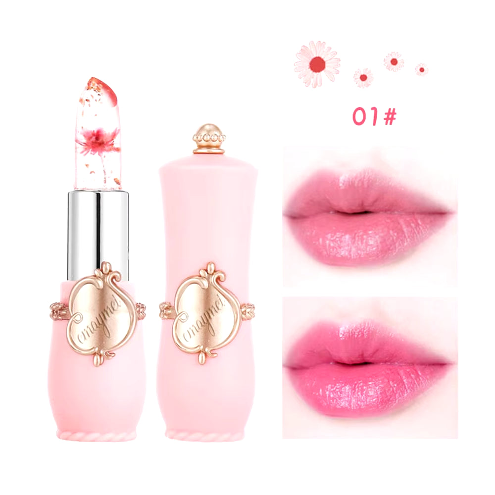 Flower Jelly Lipstick – 6-Color Temperature-Changing Lip Balm