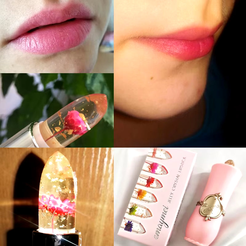 Flower Jelly Lipstick – 6-Color Temperature-Changing Lip Balm