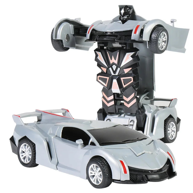 Transforming Inertia Car Toy – One-Button Collision Robot Vehicle