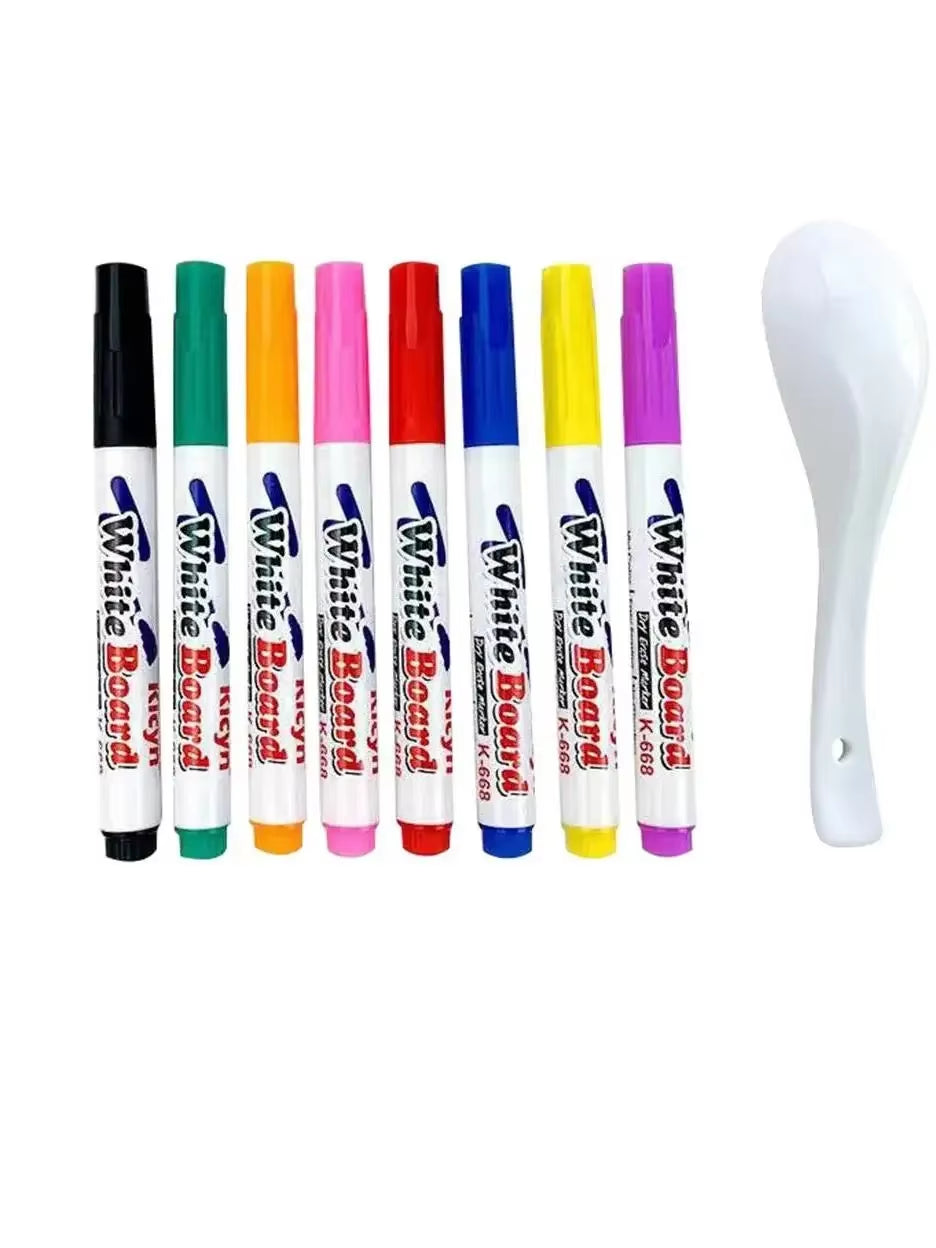 Magical Floating Water Pen Set – 8/12 Colors | Fun Whiteboard Marker