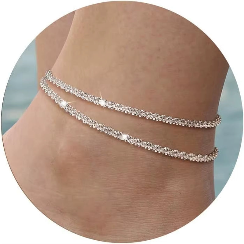 Ankle Bracelets for Women  Adjustable 14K Gold Plated