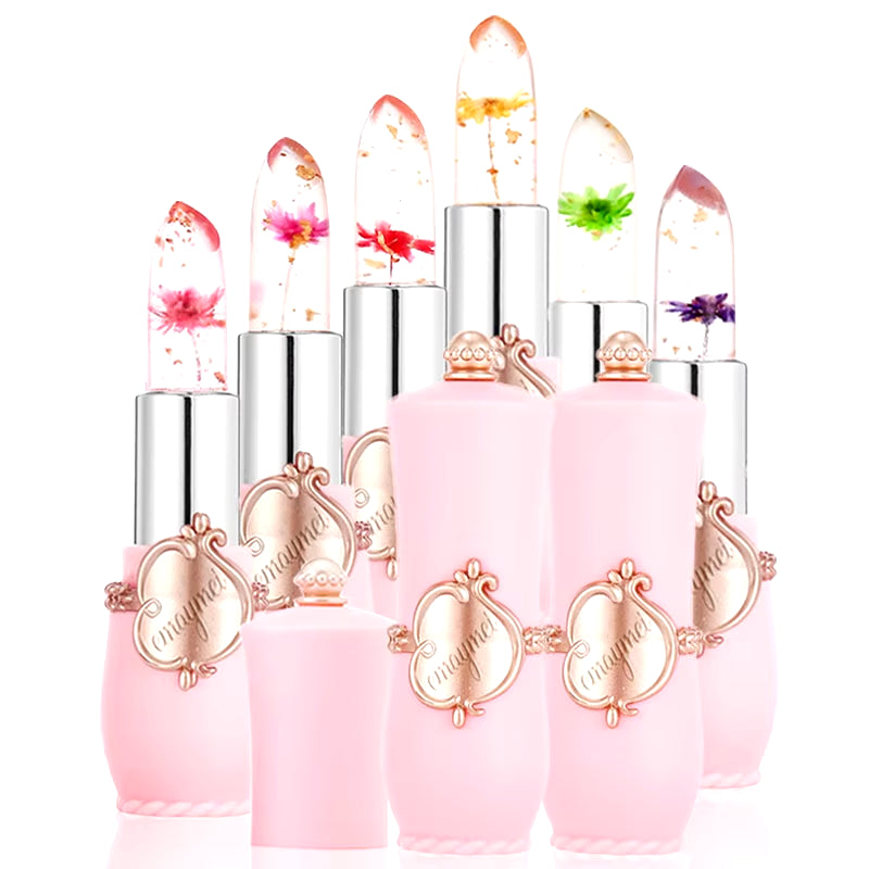 Flower Jelly Lipstick – 6-Color Temperature-Changing Lip Balm