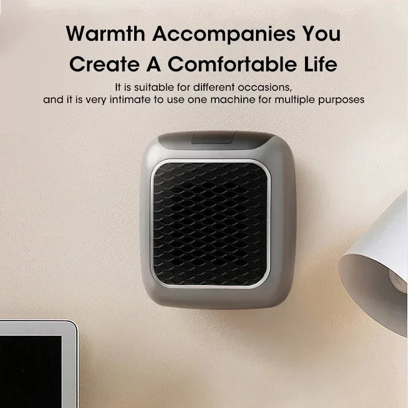 Portable Electric Heater with Remote | Fast Heating Fan for Bathroom & Bedroom | EU Plug