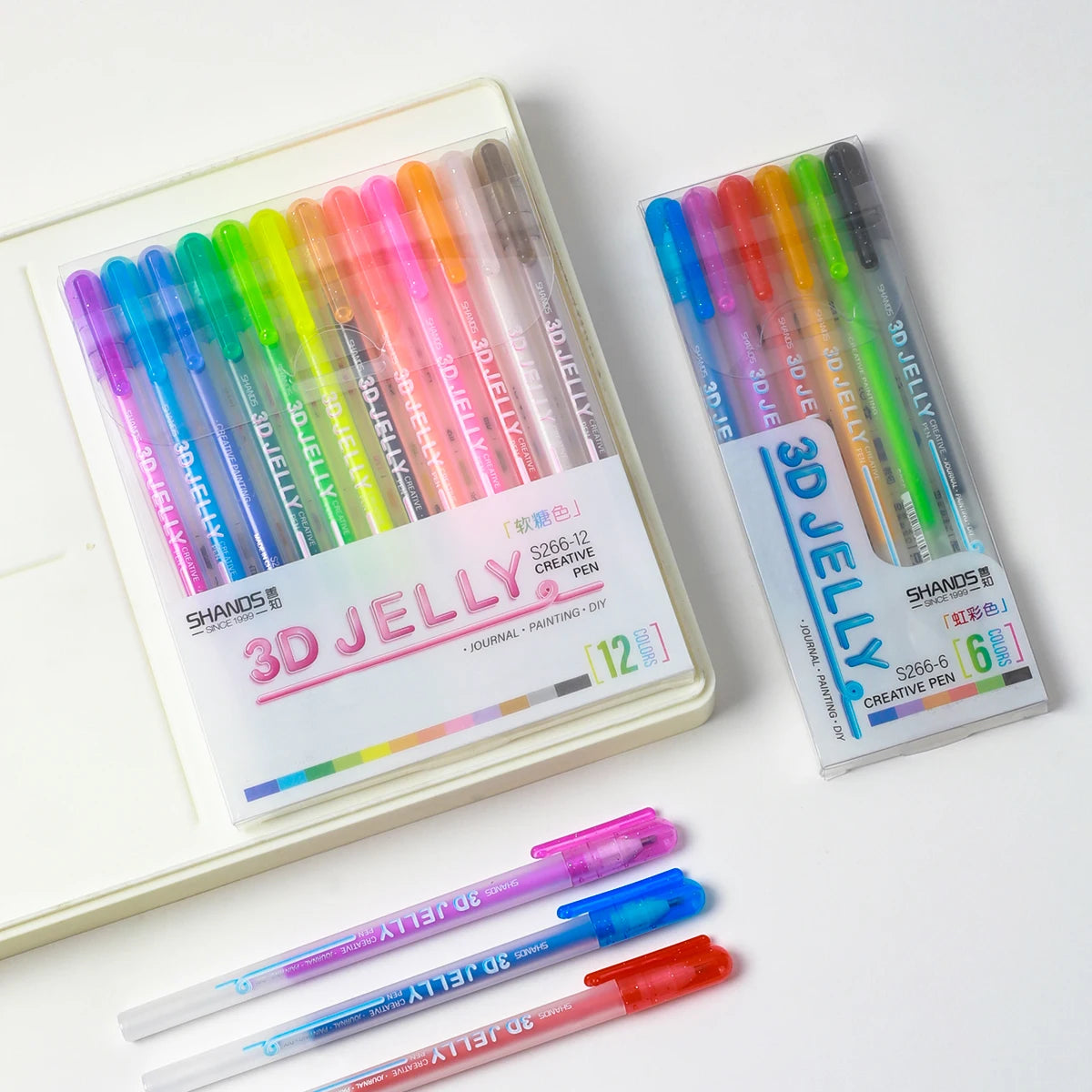 Kids’ 3D Jelly Highlighter Pen Set (6/12Pcs) – Perfect for Drawing, Journals & DIY Fun