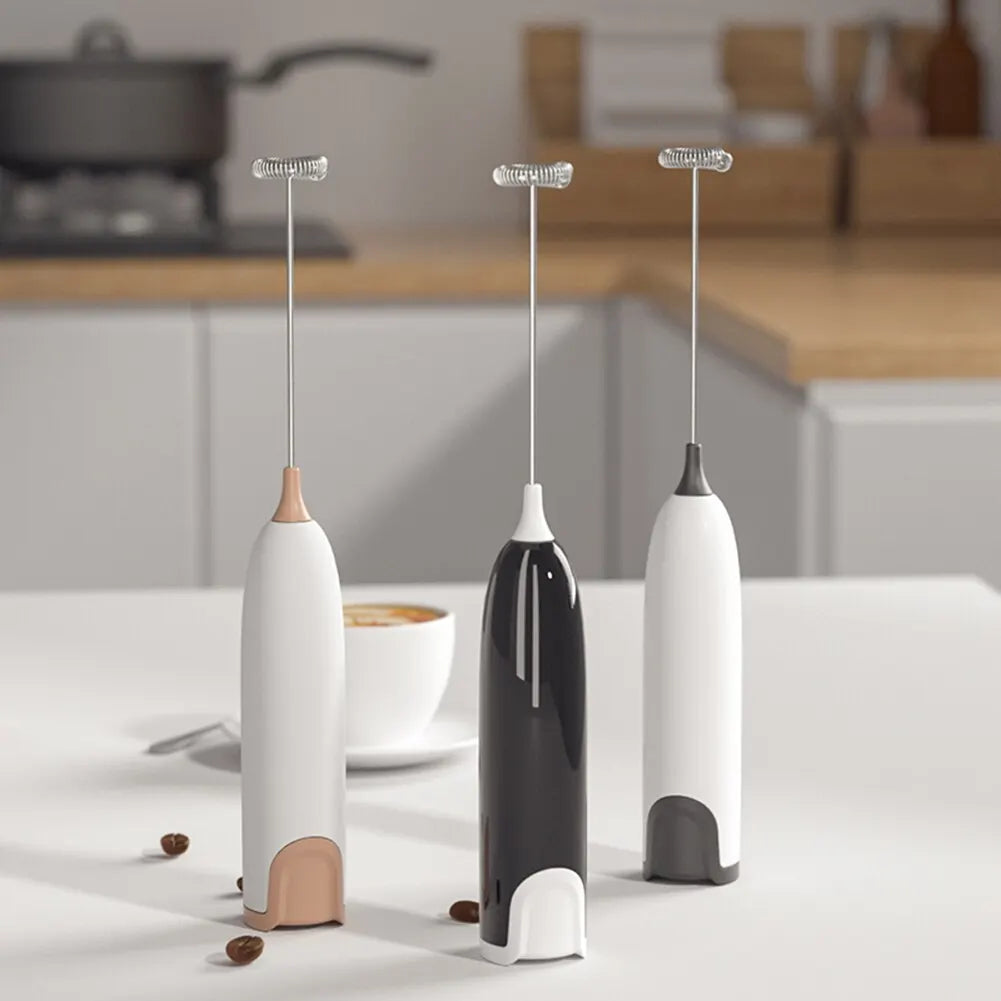 Electric Milk Frother – Handheld Coffee & Drink Mixer