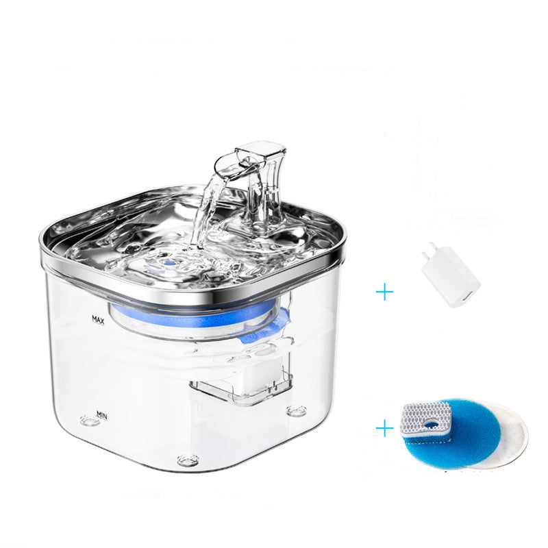 Stainless Steel Pet Water Fountain – Automatic Circulating Dispenser for Cats & Dogs (2L)