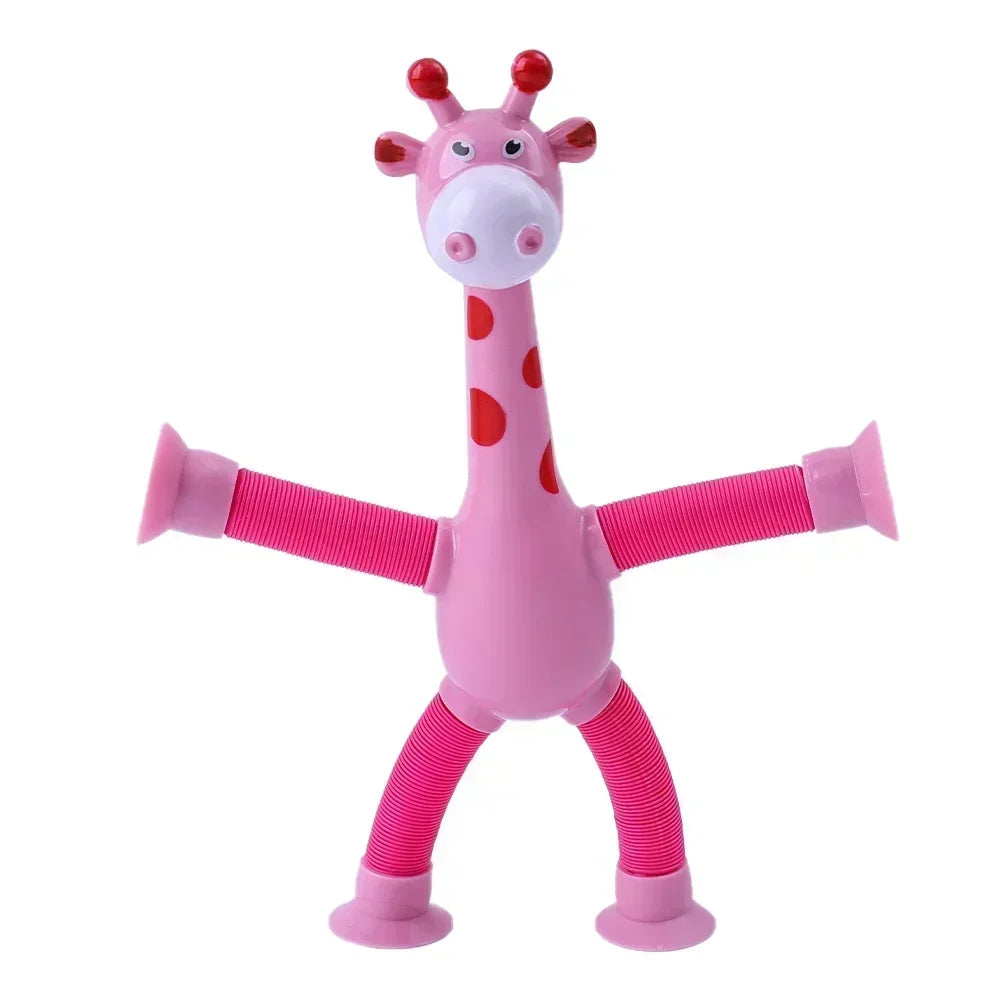 Telescopic Giraffe Pop Tubes – Sensory Suction Cup Toys for Kids