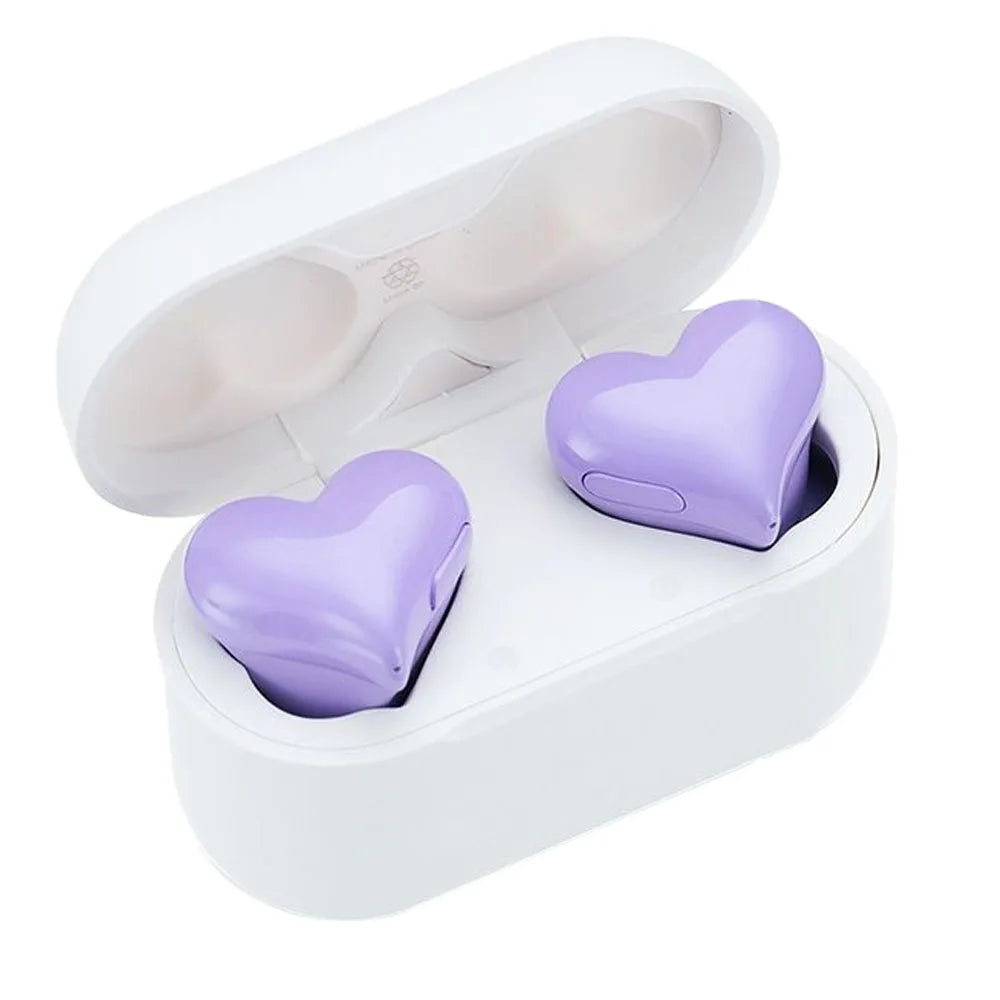 Heart-Shaped Wireless Bluetooth Earbuds – Cute Gift for Girls & Women | High-Quality Stereo Sound, Type-C Charging, 6-7 Hour Battery Life