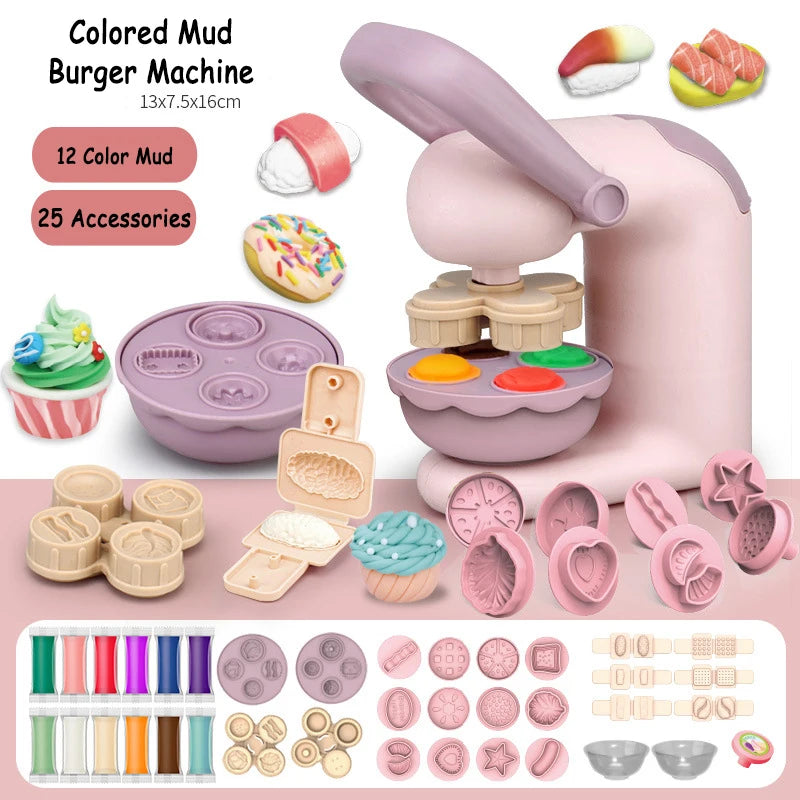  Colored Clay Noodle Machine – DIY Play Dough & Plasticine Mold Kit for Kids