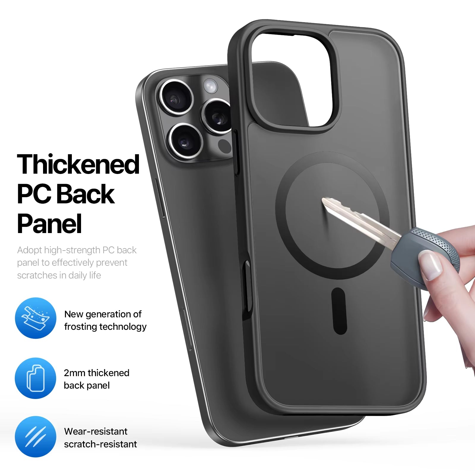 Multi-Color Magnetic Case with MagSafe for iPhone 16 Pro Max / 16 Pro / 16 Plus / 15