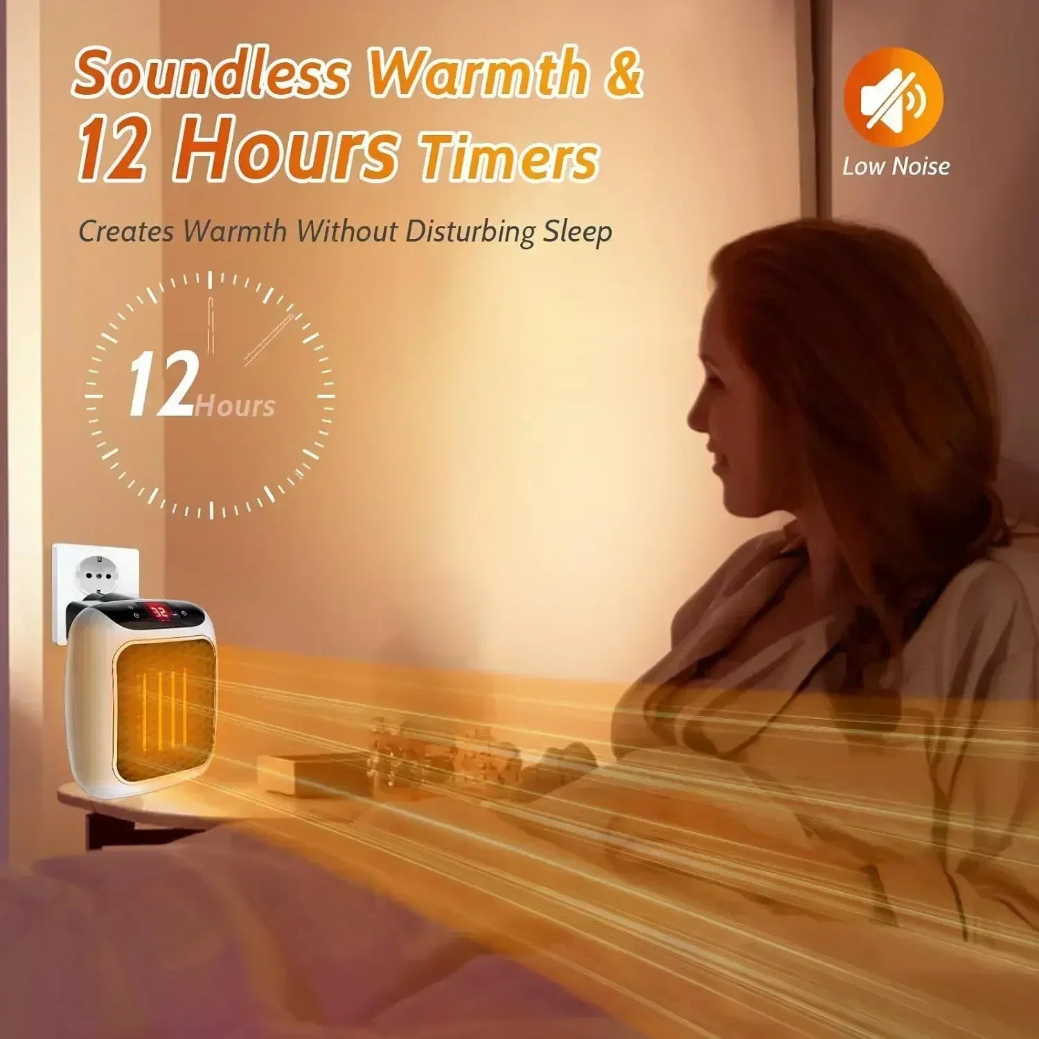 Portable Electric Heater with Remote | Fast Heating Fan for Bathroom & Bedroom | EU Plug